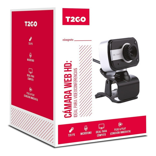 Cámara Web Hd T2go Color Negro