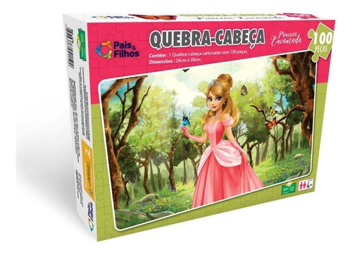 Quebra - Cabeça 100 Peças Princesa Encantada - Pais E Filhos