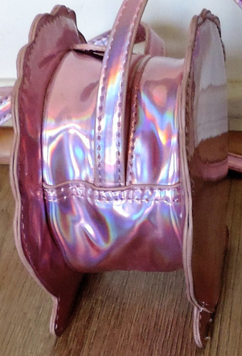 Cartera Charol Rosada Diseño Concha (Usado)