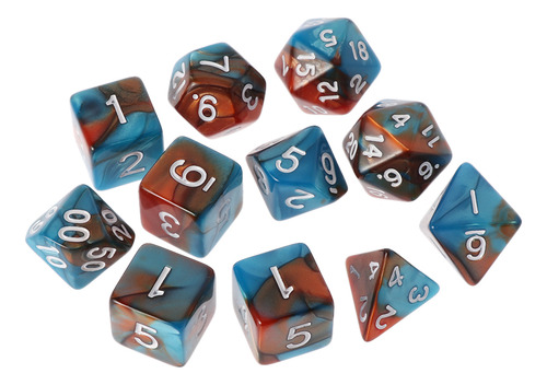 Juego De Dados (5 #mold) D4 D6 D8 D10 D12 D20 Caras Para Rpg