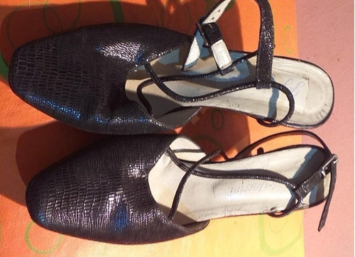 Zapatos De Mujer Negros Brillantes Para Fiesta Talle 36