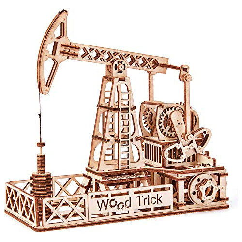Wood Trick Oil Derrick Rig Toy - Bomba De Aceite Jack Modelo