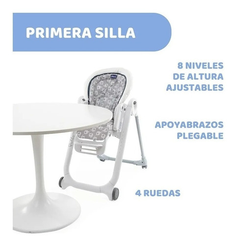 Imagen 3 de 10 de Silla De Comer Bebe Chicco Polly Progres5