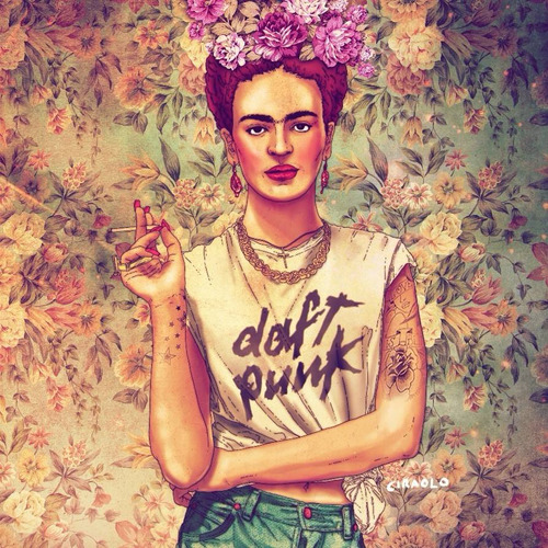Poster Grande Frida Kahlo 65x65cm Ciraolo Enfeite Para Casa