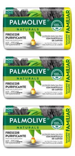 Jabón Tocador Palmolive Carbon Activado X 150g Pack X3u