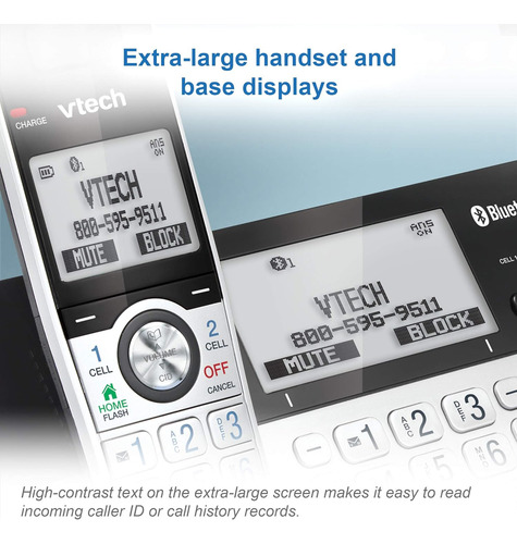 Vtech Is8151-3 Super Long Range 3 Handset Dect 6.0 Cordle...