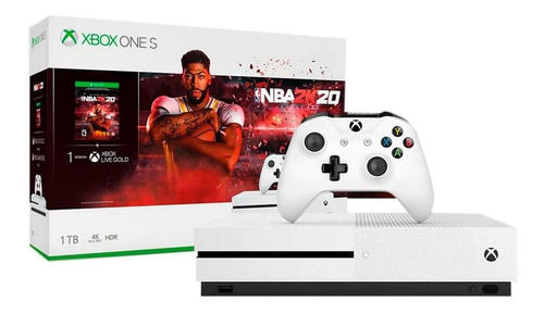 Microsoft Xbox One S 1TB NBA 2K20 Bundle color  blanco
