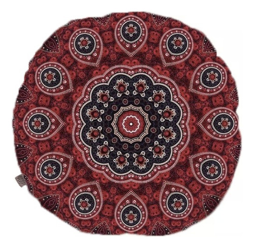 Almohadon 35x35 Cm De Diametro Modelo Mandala 