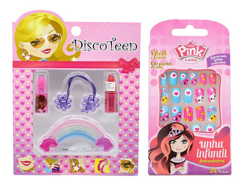 Imagem 7 de 8 de Kit Maquiagem Infantil Completo Polvo Esmaltes Sombras Bz133