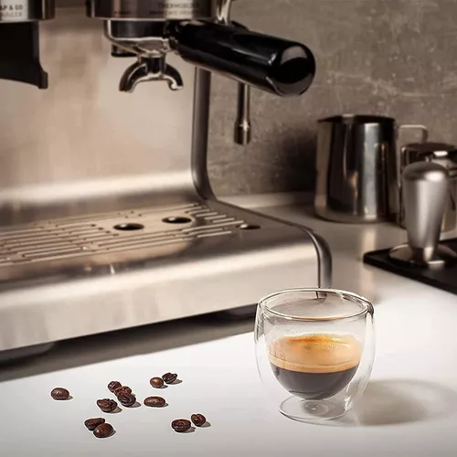 X2 Tazas Doble Pared Café Espresso 80ml Vidrio Borosilicato