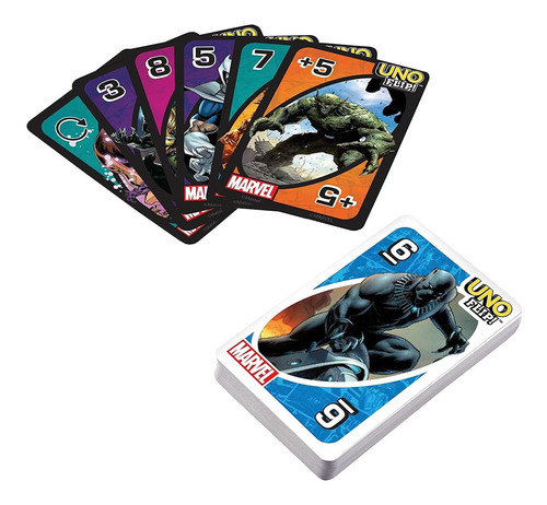 Jogo De Cartas Uno Flip Marvel Com 112 Cartões Presente Kid