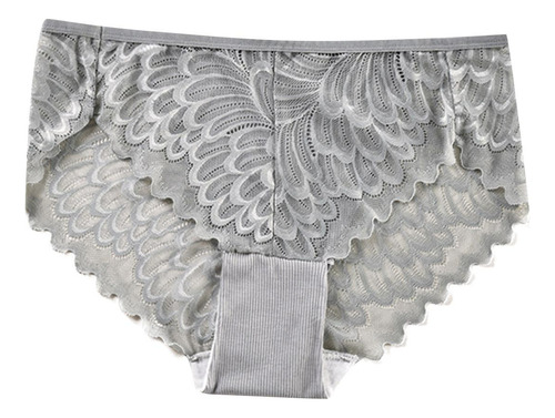 O Ropa Interior De Encaje A Media Cintura Para Mujer, Talla