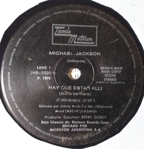 Michael Jackson - Hay Que Estar Alli - Simple Tamla Motown