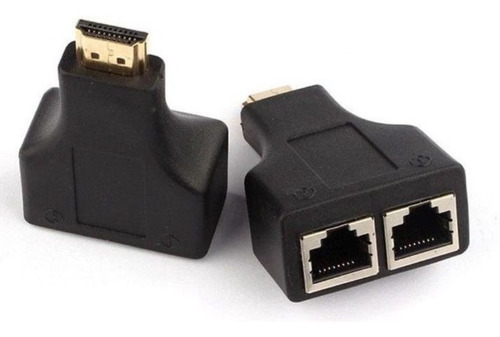 Adaptador Para Extensión Hdmi Cat 5/6 Rj45 30 Metros Con Utp