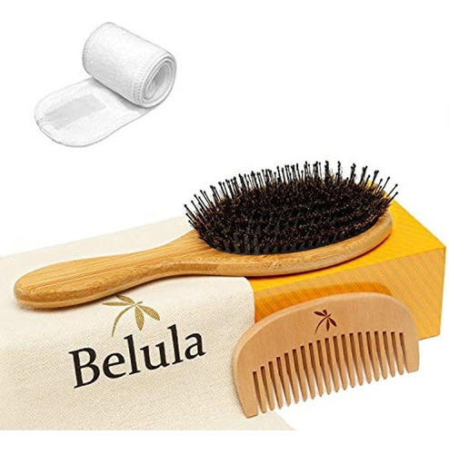 Belula Kit De Cepillos Para El Cabello Con Cerdas De Jabalí