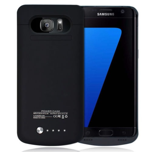 Caso De Fr Samsung Galaxy S7 Borde Batería 5200mah Cargador 