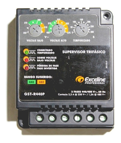 Supervisor De Voltaje Trifasico Exceline 440/480v