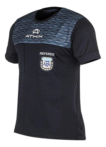 Camiseta Arbitro Athix C/ Negro Y Amarillo 2023 - Adulto