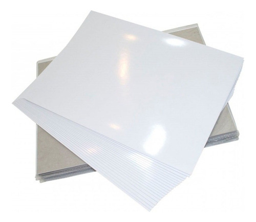 100 Foto Paper Glossy Photo Adesivo Papel Brilhante A4 130g Cor Branco