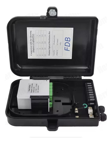 Caja De Distribución Ftth Para 8 Fibras Con Splitter Plc