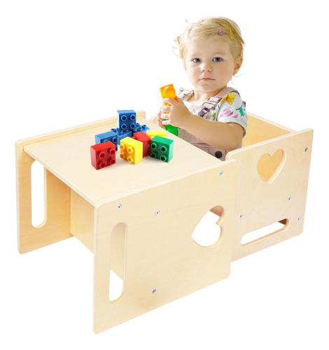 Asweets Juego De Mesa Y Silla Montessori Weaning 4 En 1 Par.