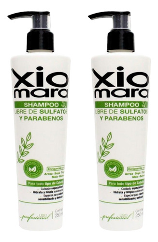  Shampoo Libre De Sulfatos Y Parabenos Xiomara 250ml 2 Pzs