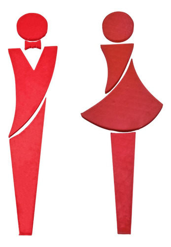 Letreros Wc Hombres Y Mujeres, Mxrwc-005, 5 Pares, 2.5x9.5x0
