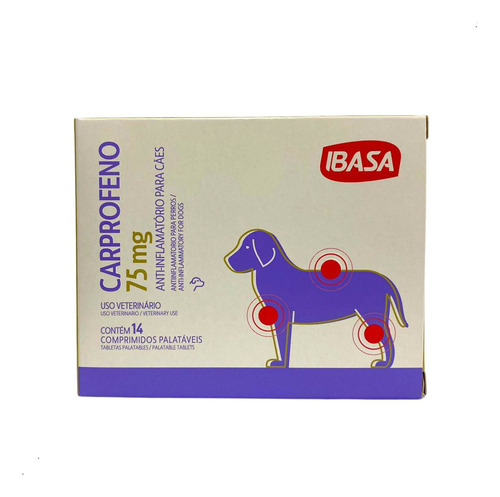 Carprofeno 75mg Cães C/ 14 Comprimidos Palatáveis