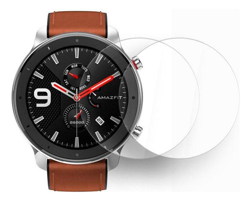 Kit 2 Películas Nano Glass 9h Premium Smartwatch Amazfit Gtr