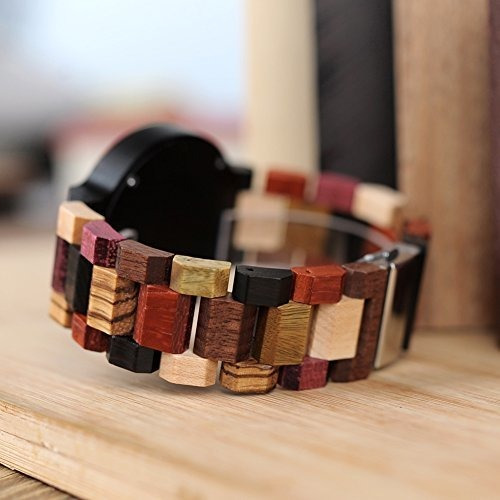 Bobo Bird Reloj De Madera Natural Colorido Para Hombre Reloj