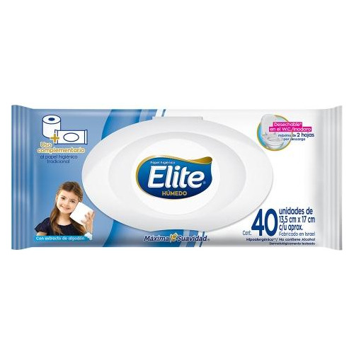 Papel Higienico Elite Humedo X40 Unidades