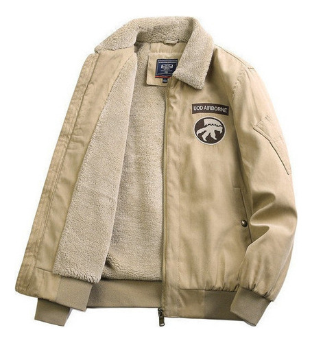 Chaqueta Aviador Retro Hombre Chaqueta De Algodón Espesado