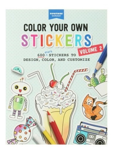 Libro De Calcomanías Para Dibujar. Mas De 600 Stickers