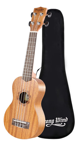 Strong Wind Ukulele Soprano Para Principiantes, Caoba 21 Pul