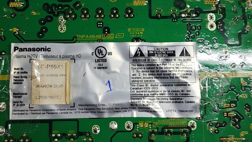 Tarejta Y-sus Tnpa4848 1sc, Panasonic Tc-p50x1 (Usado)