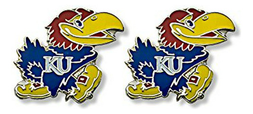 Logotipo De La Ncaa Kansas Jayhawks Equipo Pendientes Post.