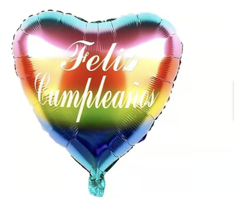 Globo Metalizado Feliz Cumpleaños Estrella Multicolor 45cm Estrellas