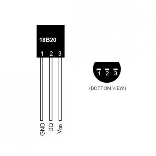 3 X Ds18b20 18b20 To-92, Sensor De Temperatura, -55c A 155 C