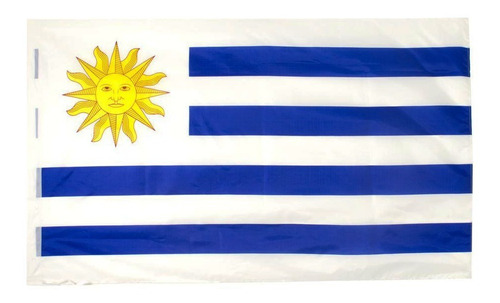 Bandera De Uruguay Con Ojales Polyester 90x60cm Ub
