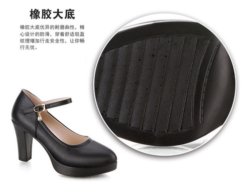 Tacones Altos Negros Con Punta En Punta Para Mujer