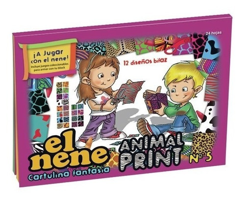 Block El Nene Diseños Animal Print Nº5 24 Hjs X1 U