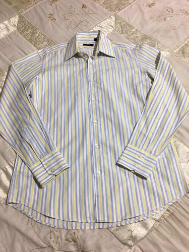 Hugo Boss Camisa De Vestir Para Caballero Talla 40 Azul-amar