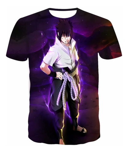 Camiseta Naruto Moda  Sasuke Impreso En 3d Kakashi Sasuke