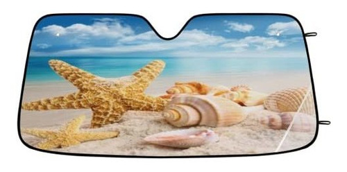 Summer Beach Starfish Seashells Parasol Para Parabrisas De C