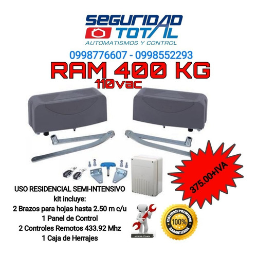 Motor Puerta Garaje Automático Cadena Corredizo Batiente Wif