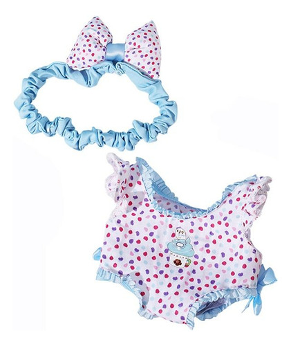 Traje De Baño Para Muñeca, Bikini Multicolor En Miniatura