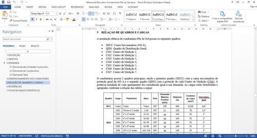 Projeto Elétrico Aumento De Carga Uso Coletivo + Memorial