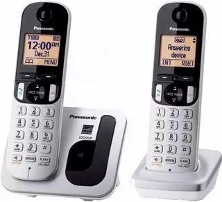 2 Telefones Sem Fio Panasonic Dect 6.0 Kx-tgc212lb1