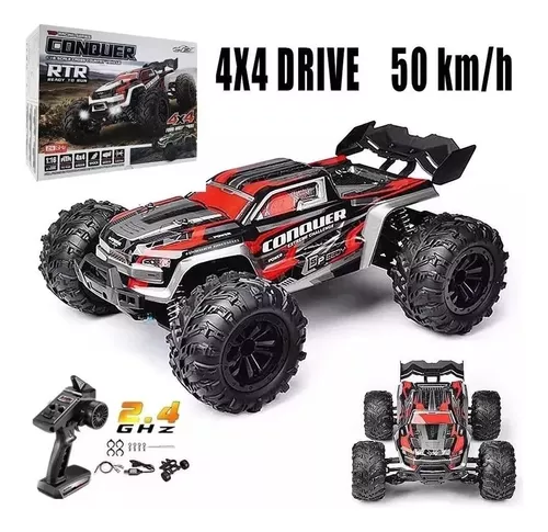 Automodelo Rc Carro Controle Remoto Off Road 4x4 50km/h