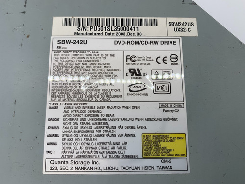 Imagen 1 de 2 de Unidad Reproductora Dvd-rom/cd-rw Drive (usado)